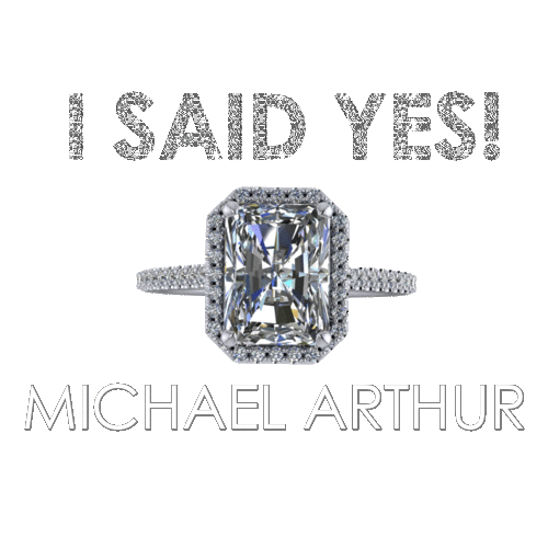 I Said Yes Engagement Ring Sticker by Michael Arthur