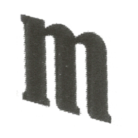 Typography M Sticker