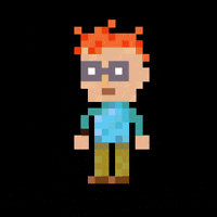 jackratt pixel glasses nerd red hair GIF