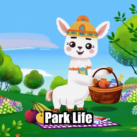 Park Picnic GIF by Llamaozi