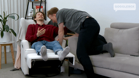 Watching Tv Adam And Symon GIF by Gogglebox Australia