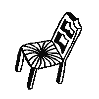 Artisme2300 cdf chaise meuble 2300 Sticker