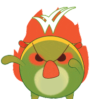 WellousHQ kawaii angry fire hey Sticker