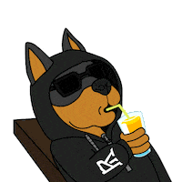 Cool Dude Sipping Drink Sticker by Dobernut