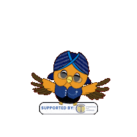 Fly Owl Sticker by pengukuranpsikologiss