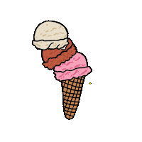ice cream dessert Sticker by Alex Lumain