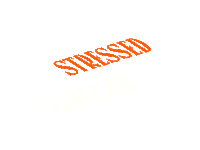 ox_streets orange stress stressed streetwear Sticker