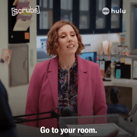 Scrubs Go To Your Room GIF by ABC Network