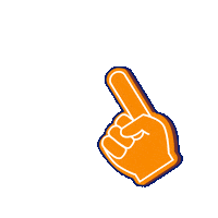 icfmuenchen college orange hand cheer Sticker