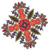 hennahunar flower spring floral henna Sticker
