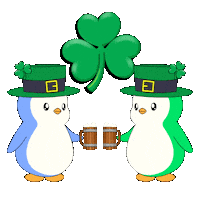 St Patricks Day Good Luck Sticker by Pudgy Penguins