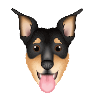 Hercules The Warrior Dog Sticker by zoopeez