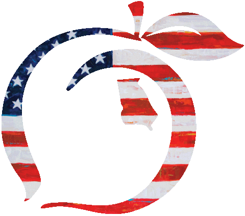 American Usa Sticker by Peach State Pride