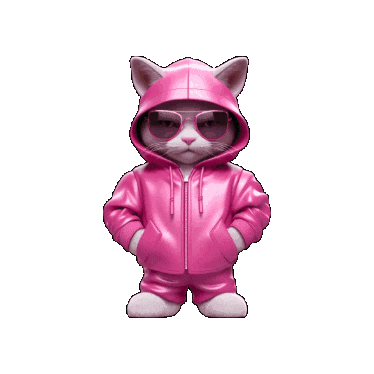 Cat Pink Sticker by KaijuBop