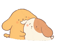 luckynortor love dog puppy couple Sticker