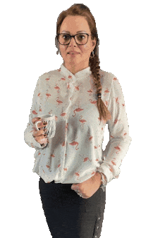 ISSABS happy coffee flamingo blij Sticker