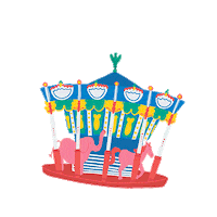 linnanmaki carousel amusement park ferris wheel huvipuisto Sticker