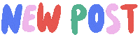New Post Text Sticker