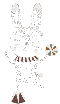 byLilleVilde rabbit circus cirkus lille vilde Sticker