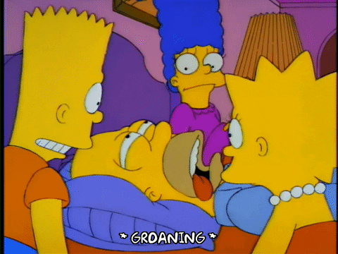 homer simpson sleeping GIF