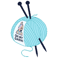 ohmygarn knitting yarn garn strikke Sticker