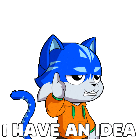 Cat Thinking Sticker by Toshithecat