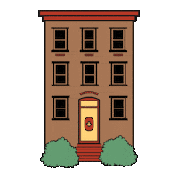 Nyc Brownstone Sticker by FIGS