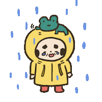 Sad Rain Sticker