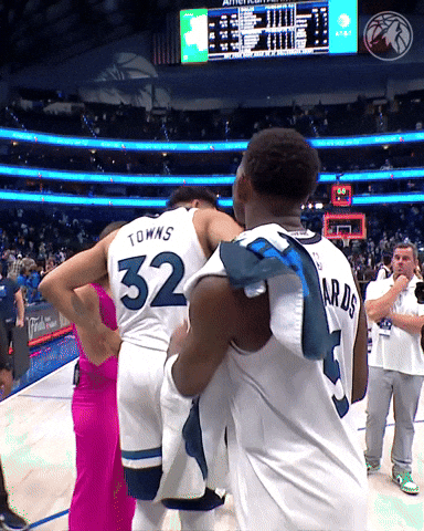Nba Hugs GIF by Minnesota Timberwolves