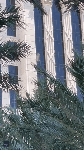 Objects Thrown Out Window of Caesars Palace During Hostage Incident in Las Vegas