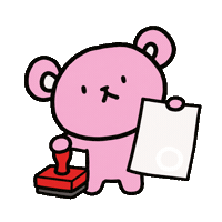 Pink Bear Yes Sticker