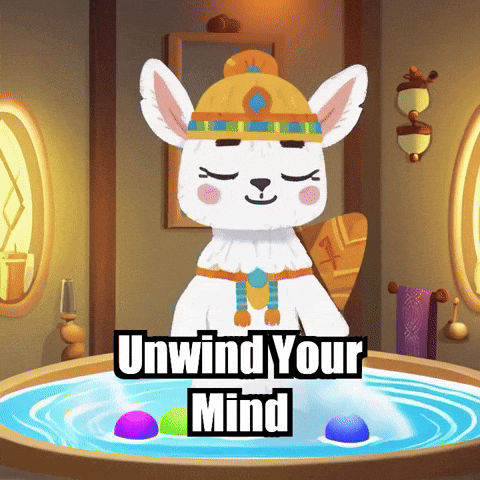 Relax Bath GIF by Llamaozi