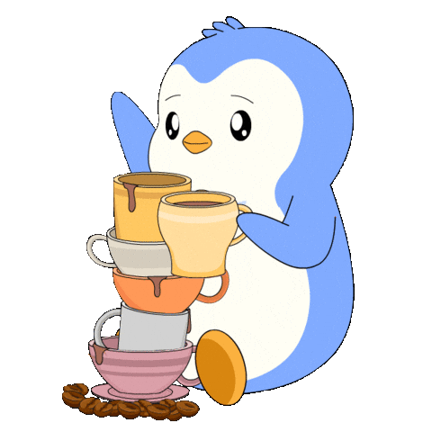 Good Morning Coffee Sticker by Pudgy Penguins