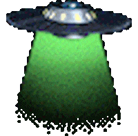 ghost ufo STICKER