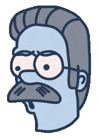 uncle_____m art blue the simpsons glasses Sticker