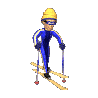 skiing STICKER