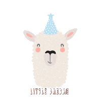 Bae Party Llama Sticker by LittleBaeBae