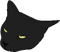 Black Cat Judging You Sticker by nath araujo