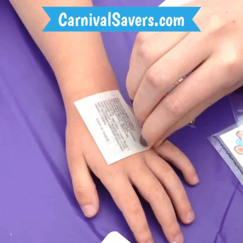 CarnivalSavers giphyupload carnival savers carnivalsaverscom kids washable tattoos springtime GIF