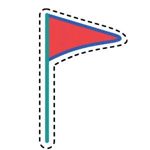 agenceDUNK flag dunk place position Sticker