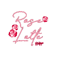 Rose Latte Sticker by Dripp® Coffee Bar