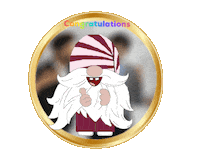 Congratulations Gnome Sticker