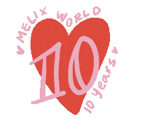 10 Years Heart Sticker