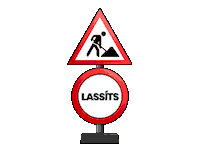 magyarkozut slowdown roadworks magyarkozut közút Sticker