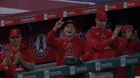 La Angels Laughing GIF by Los Angeles Angels