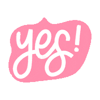 Typography Yes Sticker