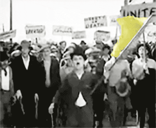 raulfranceschi giphyupload charlie chaplin manif gilets jaunes GIF