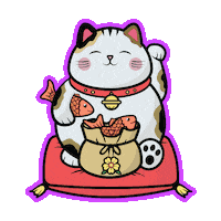 Cat Sticker by the pizzacat