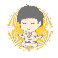Meditation 瑤瑤 Sticker by 通靈少女 The Teenage Psychic