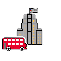 London Bus Sticker by University of London